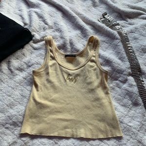yellow brandy melville crop top “honey”
